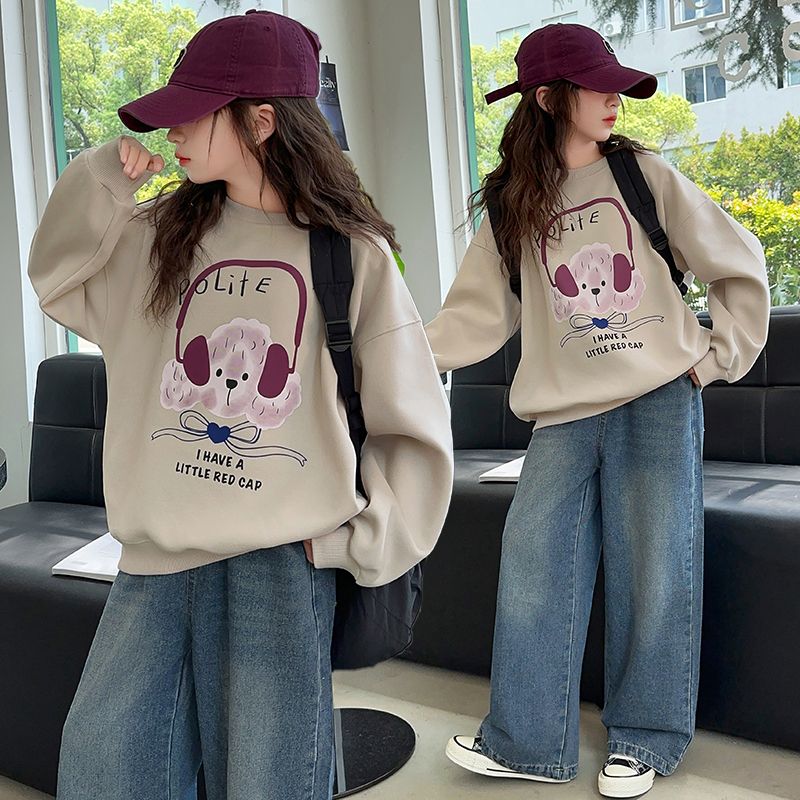 ベビー服 子供ワンピース ベビー服 ベビー服 春 ルーズ 女の子 ベビー用品 ジーンズ 2025 ツーピース スウェット 子供服 ファッショナブル 春の新作