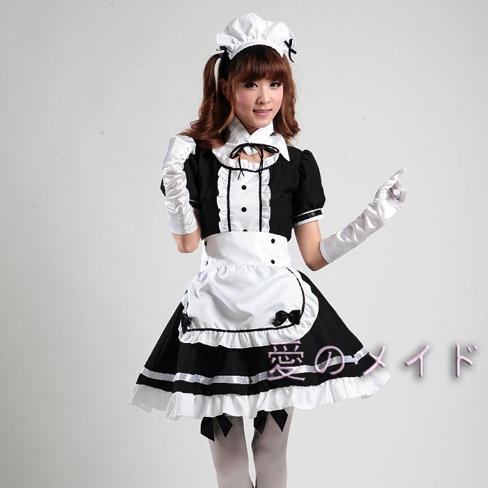 軽音メイド服コスプレメイドレストランメイドアニメ衣装白黒メイド