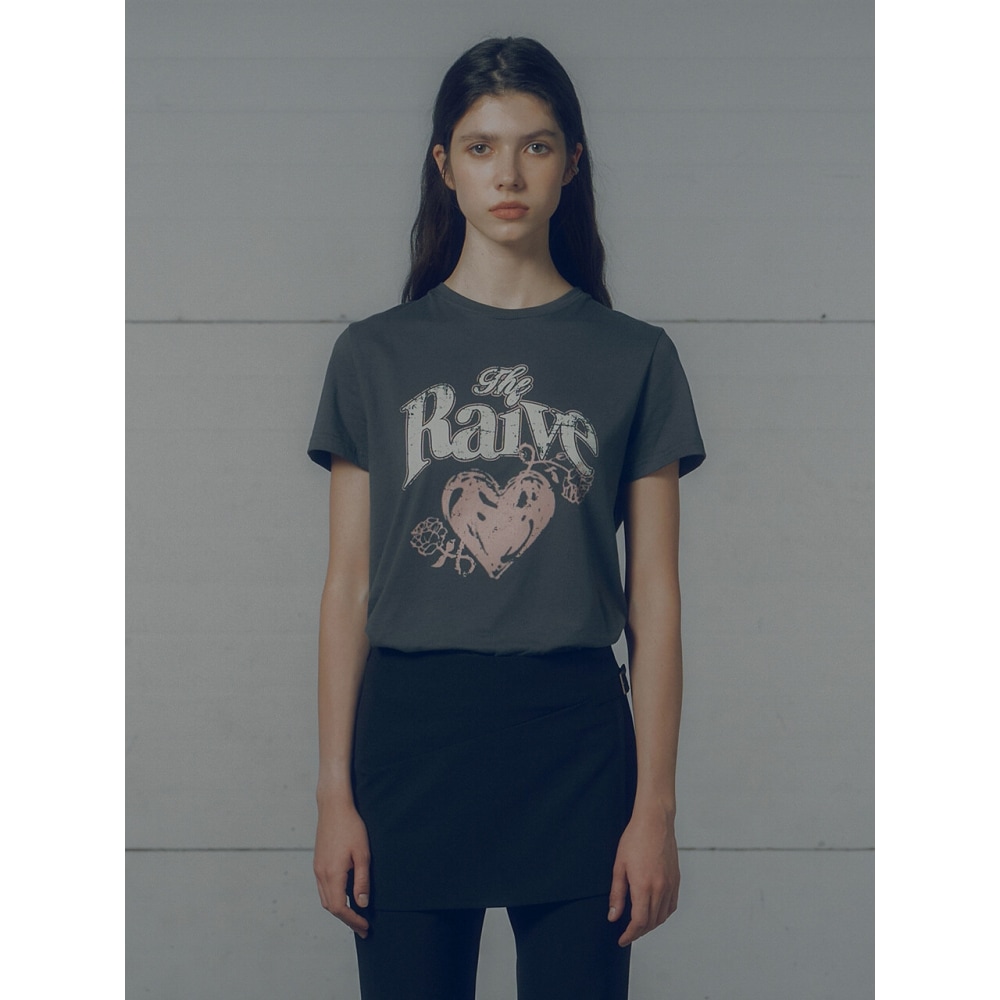 レイブドローイングハートグラフィックTシャツ VW4AE101 3カラー