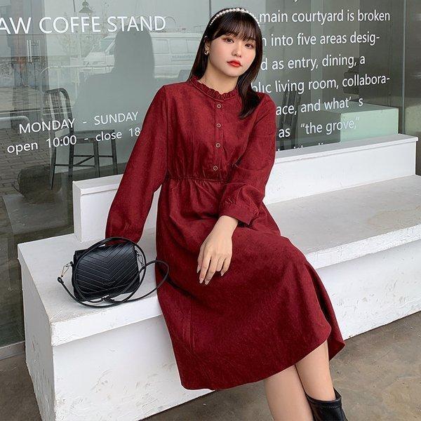 レディースファッション 大きいサイズ チュニック ワンピース プラス 春秋冬 体型カバー XL 2XL 3XL 4XL 10代 40代