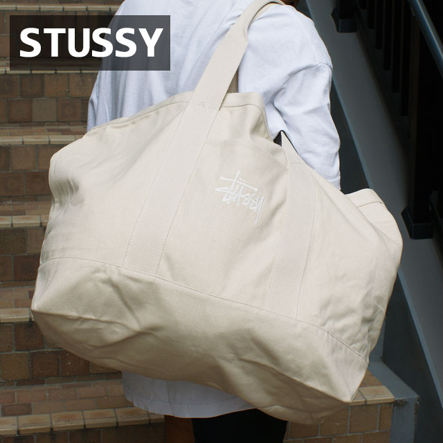 ステューシー STUSSY CANVAS EXTRA LARGE TOTE BAG NATURAL ナチュラル 277-003070-016