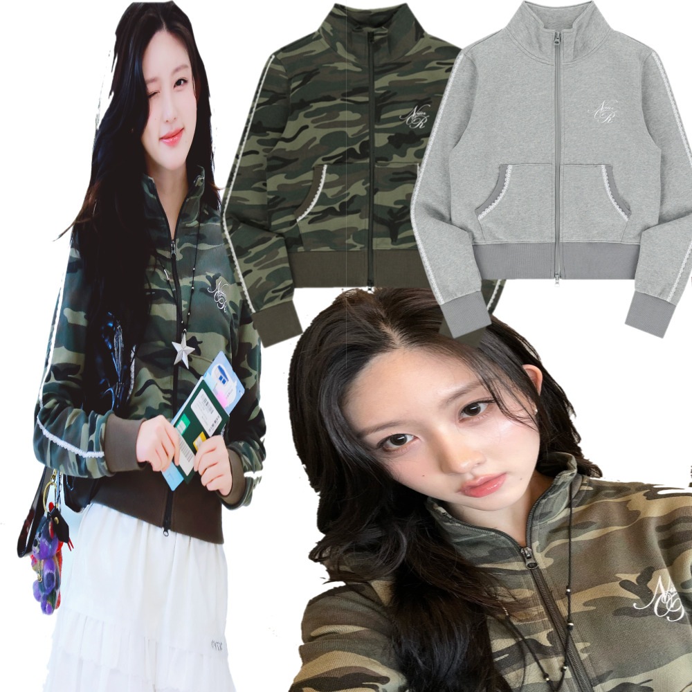 NIIER NOR/IVE ガウル 着用/LACE CURVE TRACK ZIP-UP