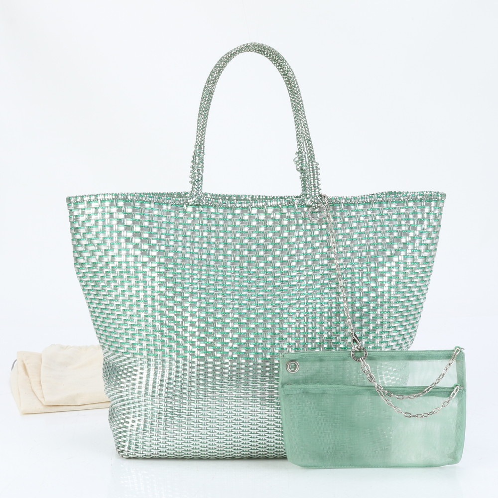 極美品 ワイヤーバッグ イントレッチオ トート バッグ 肩掛け ショルダー ハンド A4 レディース EEE CQ8-4 中古