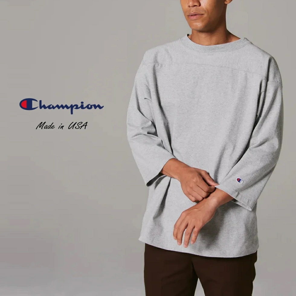 ティーテンイレブン 3/4スリーブフットボールTシャツ シルバーグレー C5-B402 040