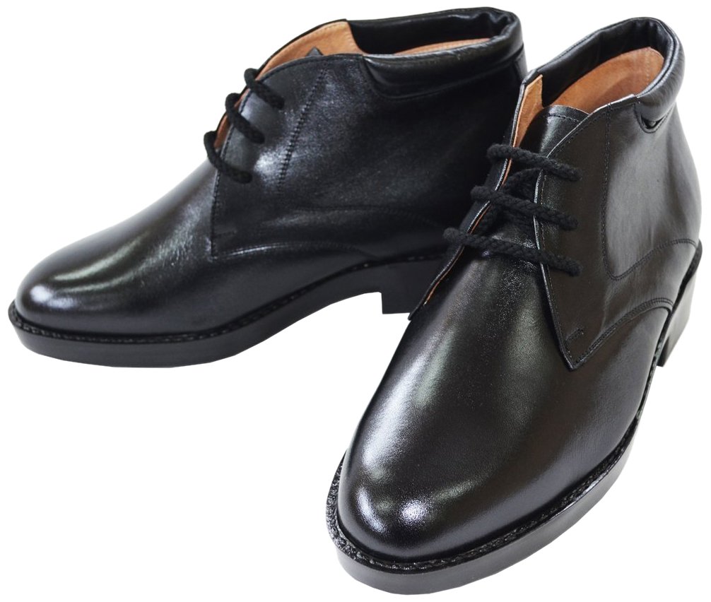 KITAJIMA(北嶋製靴工業所) メンズ 350シークレットブーツ メンズ 7cm デザートブーツ 外羽根 牛革 本革 日本製 柔らかい レースアップ 350