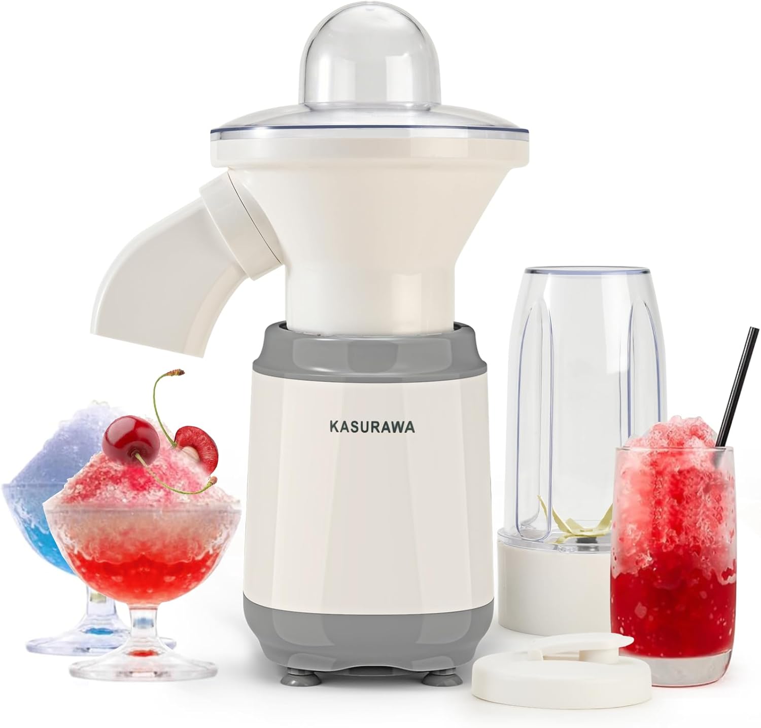 冷凍フルーツ用電動かき氷メーカーボウル付きスムージーブレンダー多目的スムージーメーカーワンタッチでクリスピーな氷が作れる使いやすいクラッシュアイス日本語説明書とレシピ付き