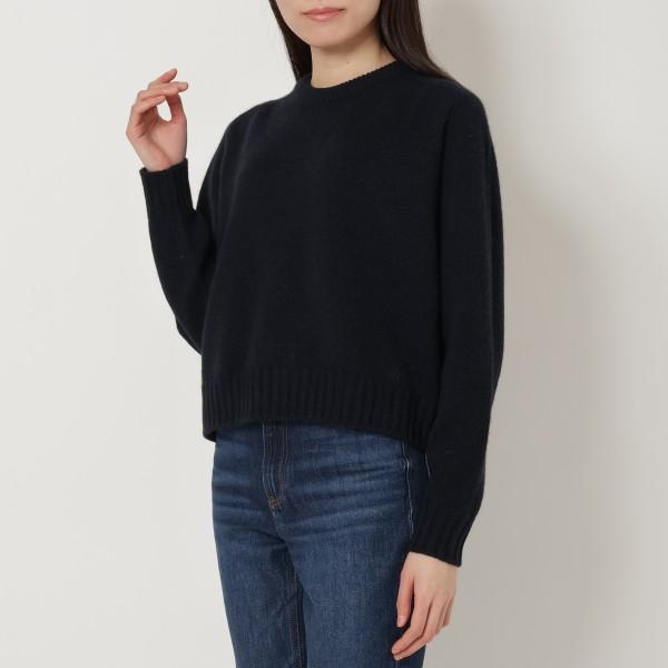 ニット セーター トリオンフ ボクシー クルーネックネックセーター ネイビー レディース 2A88Z384D 07MR