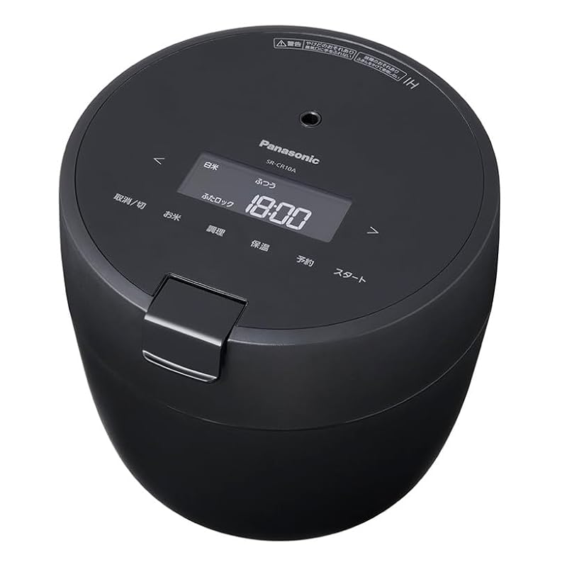 パナソニック 炊飯器 5合 圧力IH 新生活 一人暮らし コンパクトサイズ 自動調理鍋 無水調理/低温調理可能 ふた食洗機対応 ブラック SR-CR10A-K