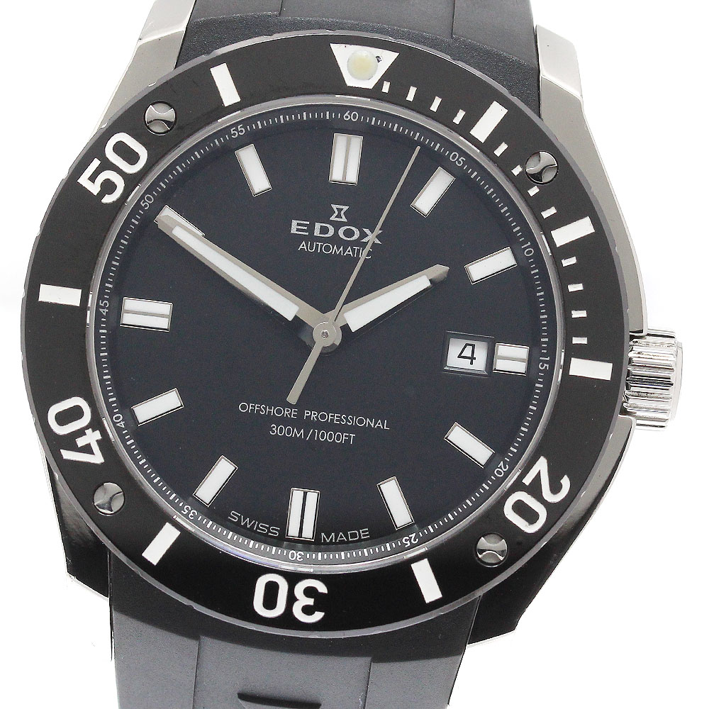 エドックス EDOX 80088-3-NIN クロノオフショア1 プロフェッショナル デイト 自動巻き メンズ 保証書付き_952473【中古】