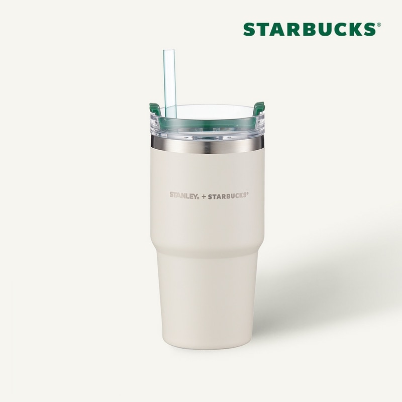 韓国スタバタンブラー【スターバックス】SSスタンリークリームケンチャータンブラー591ml