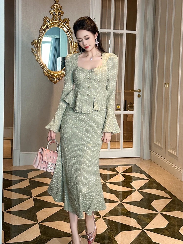 【急速出荷】秋冬新品 オールインワン スーツワンピース フリル ドレス パーティー キャバ 大人 同窓会 披露宴 卒業式 結婚式 演奏会 ウェディング 二次会 メガ割