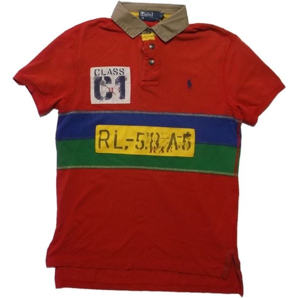 半袖 鹿の子シャツ レッド系 PR2-976