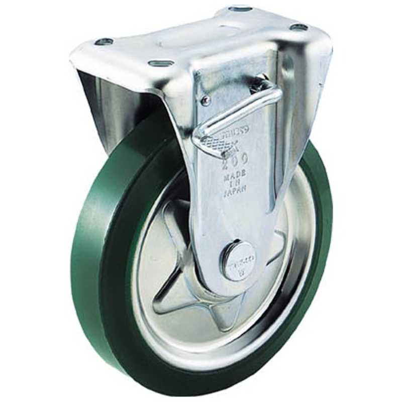 トラスコ中山　プレス製ウレタンキャスター 固定ストッパー付 Φ200　TUKB200