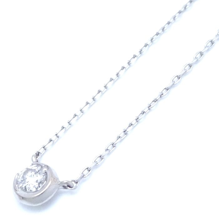 ムーンセッティング ネックレス ダイヤモンド0.04ct K18WG ホワイトゴールド/291008【中古】
