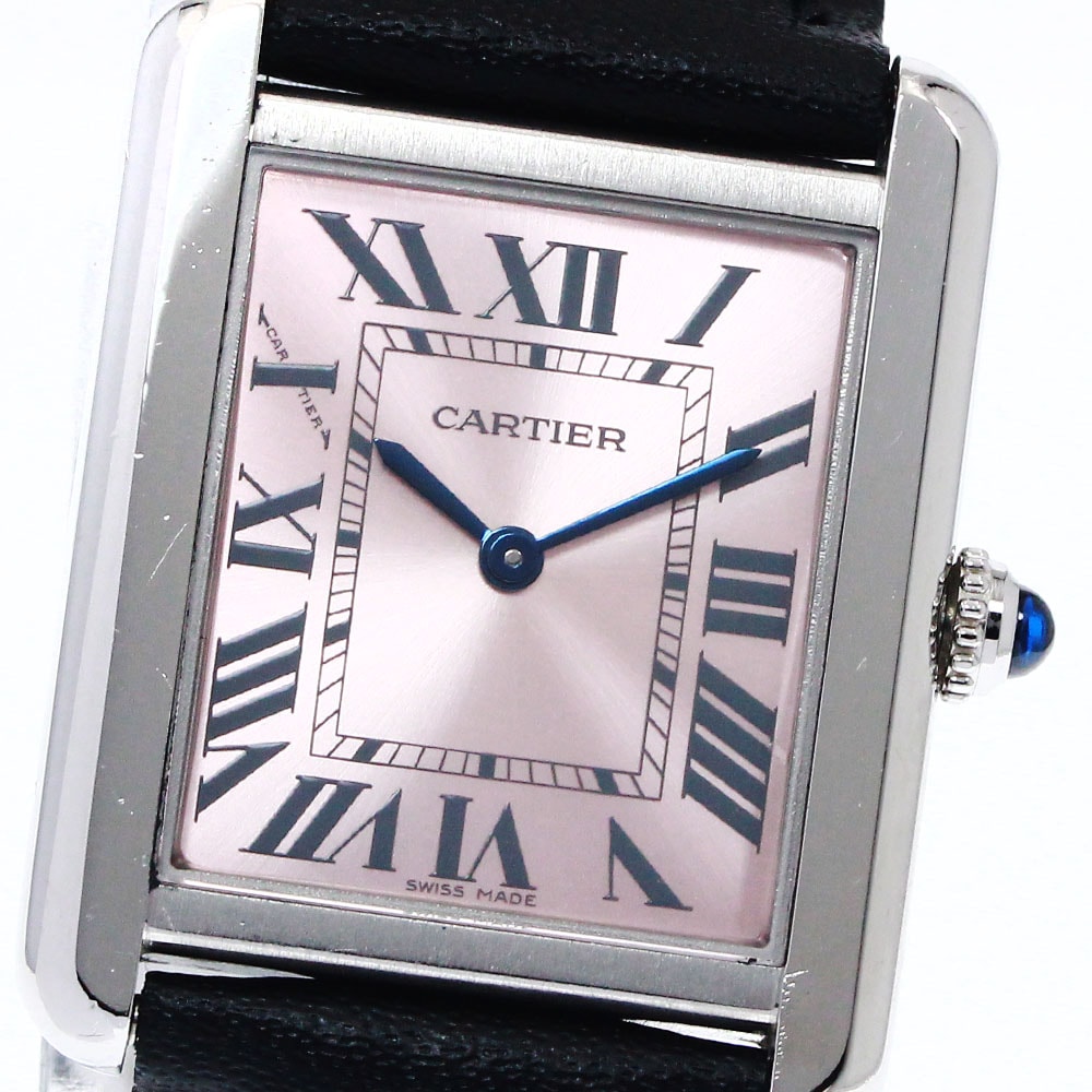 カルティエ CARTIER W5200000 タンクソロSM クォーツ レディース 保証書付き_894882【中古】