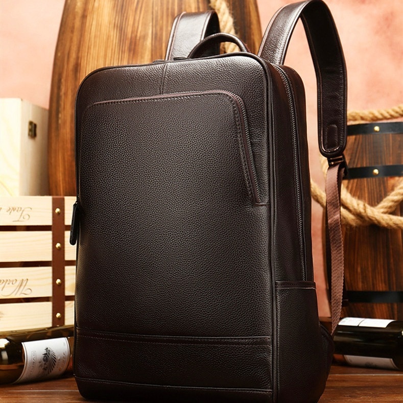 ビジネスリュック メンズ 本革 革 撥水加工 ビジネスリュックサック 多機能 父の日