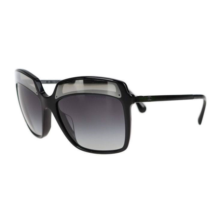 超美品 CHANEL シャネル サングラス 5378-A c.501/S6 3N サングラス 表記サイズ 5617 140 プラスチック ブラック ココマーク 本物保証 中古