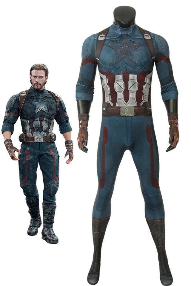 新タイプ追加 激安販売 アベンジャーズインフィニティ・ウォー スティーブ・ロジャースキャプテン・アメリカ Avengers3 Captain America コスプレ衣装 [4194]