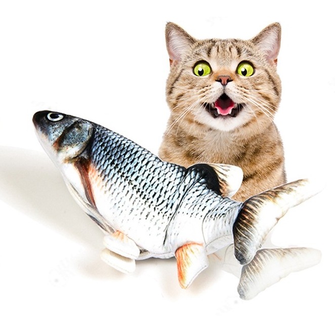 TF005ペットケア踊る魚ケトニプ香り猫クッションおもちゃ/韓国配送/ペット用品