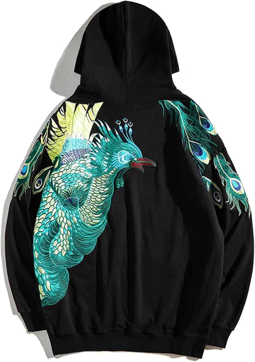 パーカー メンズ 秋 孔雀 刺繍 プルオーバー 長袖 アウター フード付き オーバーサイズ お揃い ヒップホップ コットン100% おしゃれ スウェット カジュアル 保温防寒 部屋着 普段着 10,313円