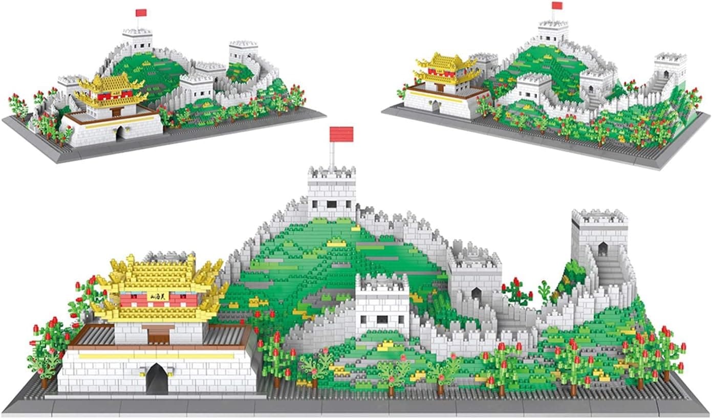 マイクロブリックキット6200ピース+中国ザグレートウォールビルディングブロックダイヤモンドレンガコレクション玩具クリスマスプレゼント