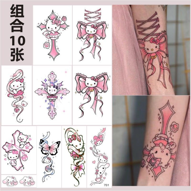 Qoo10] かわいい タトゥーシール キティちゃん : バッグ・雑貨
