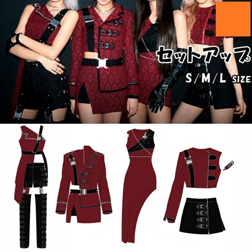 贩売促进 ティーンズ 大人 K-POP 韓国 レッド大人衣装 レディース イベント衣装 へそ出し 赤 アイドル スカート ショートパンツ 細身 中高生～大人サイズ派手 韓国 ステージ衣装 応援団 練習