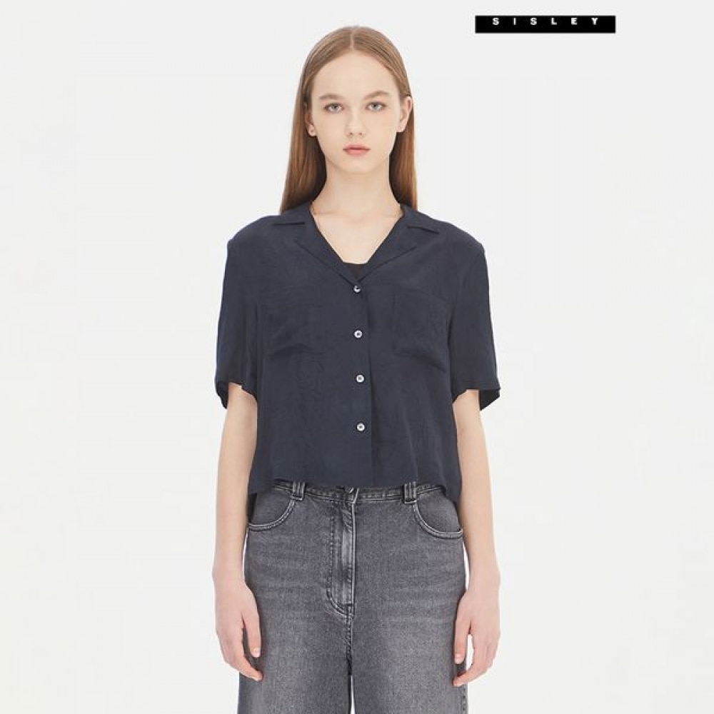 [シスレー] シスレールチアーノシャツ型ブラウスSAWSF1531