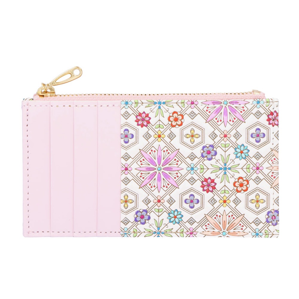 フラグメントケース 小銭入れ ミニ財布 花菱 はなびし 財布 サイフ カードケース カード入れ コインケース 浅草 文庫革 江戸小紋 レザー 牛革 友禅染 レディース メンズ ギフト プレゼント