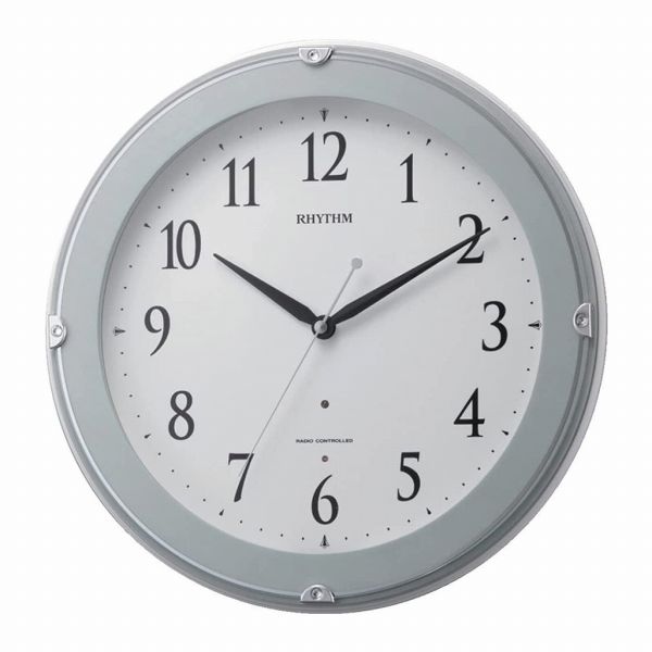 取寄品 正規品 RHYTHM リズム時計 8MYA23SR04 暗所自動点灯付き ピュアライトマーロン アナログ表示 掛け時計