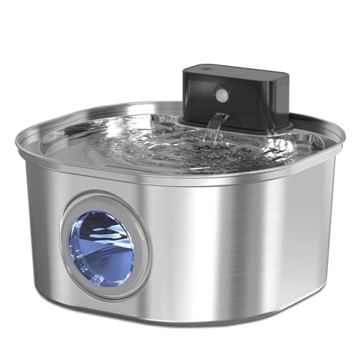 猫 水飲み器 自動 コードレス 充電式 自動給水器 ペット水飲み器 猫 給水器 センサー タイマー 3.2L大容量 猫 水飲み器ステンレス製