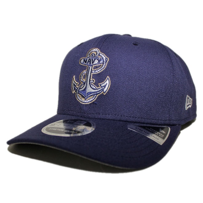 スナップバックキャップ 帽子 9seventy メンズ レディース NCAA ネイビー ミッドシップメン フリーサイズ