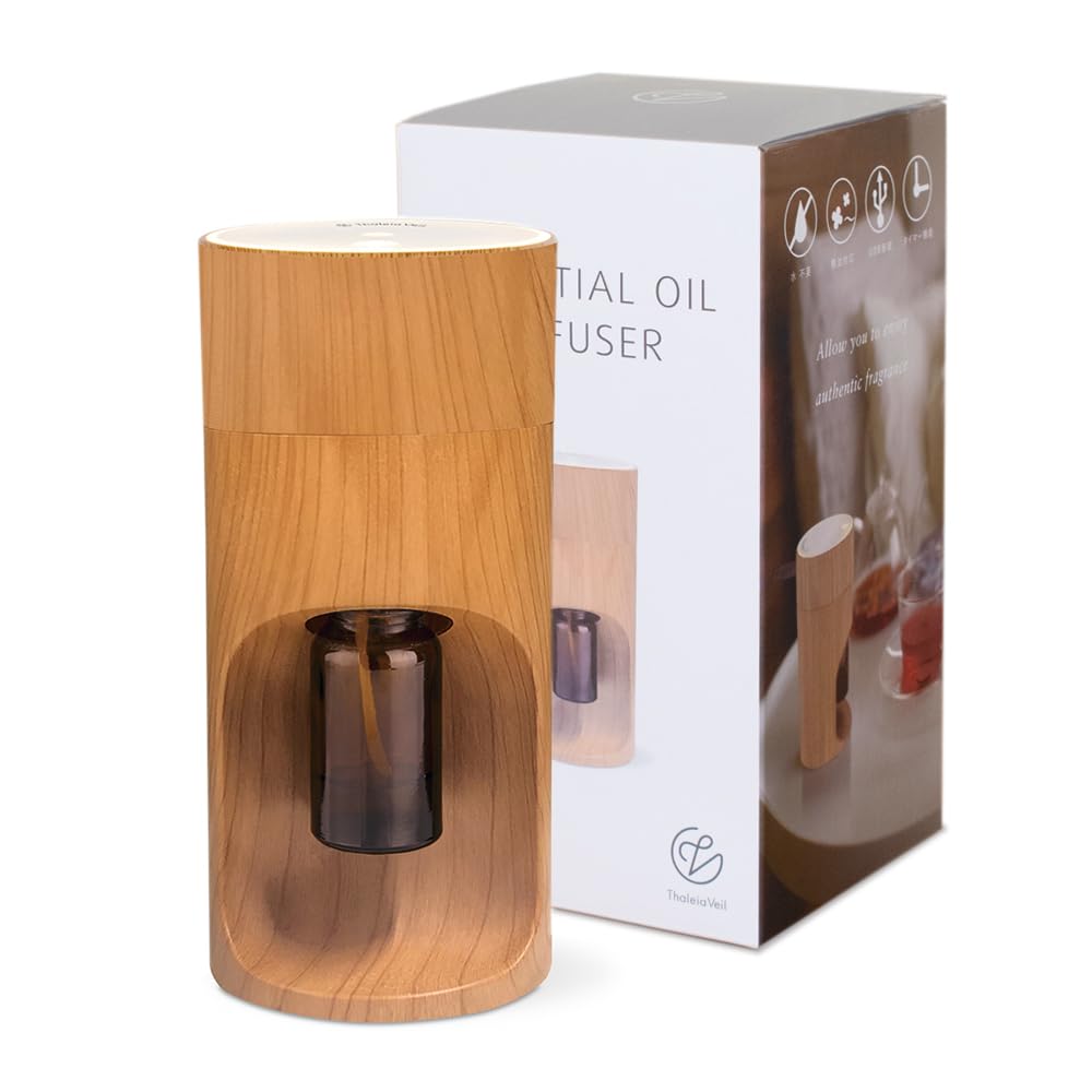 Thaleiaveil アロマディフューザー ネブライザー式 噴霧式 水なし 車 エッセンシャルオイル専用
