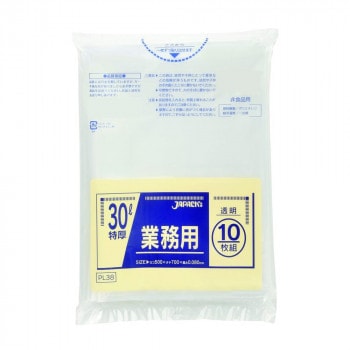ジャパックス 重量物対応ポリ袋30L 透明 10枚×30冊 PL38 9,564円