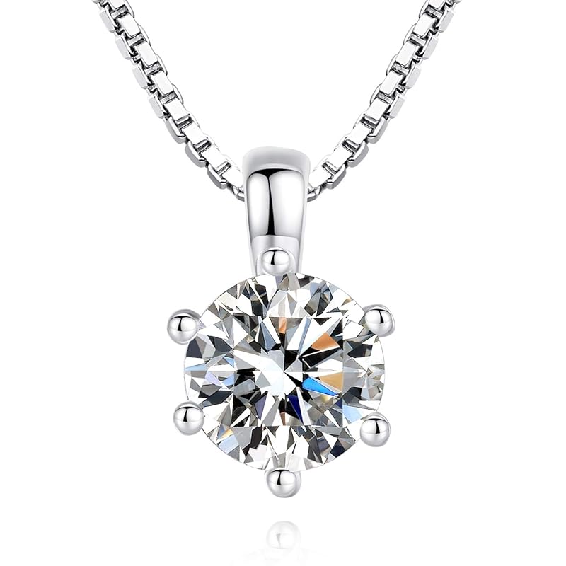 ネックレス レディース スワロフスキー ジルコニア ネックレス シンプル 一粒 金属アレルギー対応 アレルギーフリー ロジウム （プラチナ） 仕上げ シルバー アジャスター付き 6mm