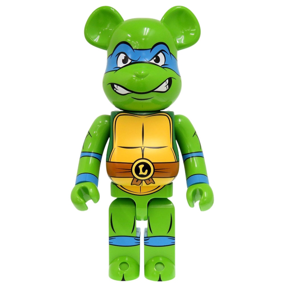 美品 メディコム トイ ベアブリック ティーンエイジ ミュータントニンジャタートルズ レオナルド 1000％ オブジェ プラスチック/プラスチック グリーン 0734【中古】 メンズ