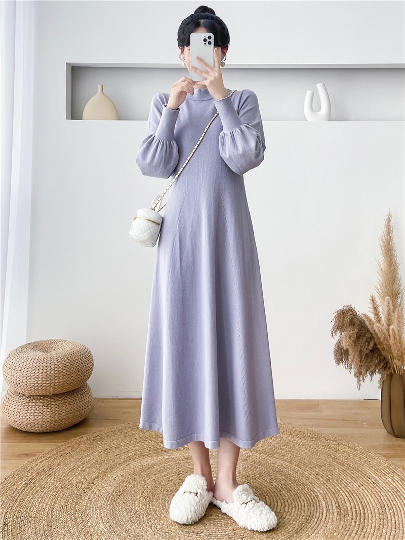 秋と冬のニットワンピース女性の新しい気質ウエスト薄いインナージャンパースカートのシニア感覚 5,223円