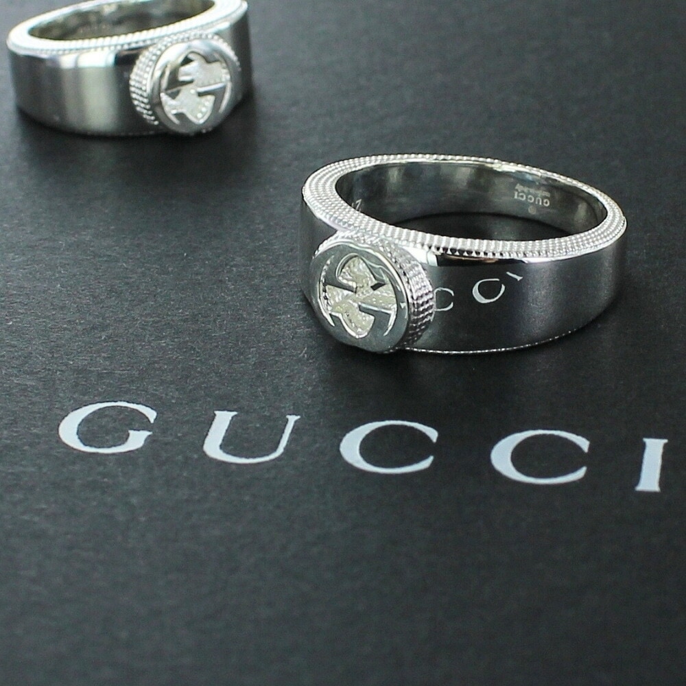 GUCCI グッチ リング 指輪 メンズ レディース ユニセックス 選べるサイズ シンプル ロゴ おしゃれ ブランドアクセサリー 誕生日 結婚式 結婚記念日 プレゼント 夫 妻 彼氏 彼女 お祝い ギ