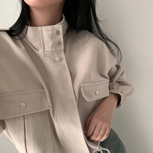 アバンフィット しっかり コットン ショート ミリタリージャケット - jk