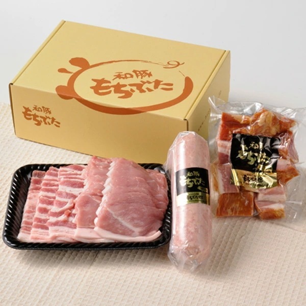 焼き肉用 バラモモ 800g 豚肉 国産 宮城県産 バラ肉 モモ肉 ソーセージ ベーコン 詰め合わせ ブロック 肉 お肉 食品 もちぶた M05 お歳暮 お中元