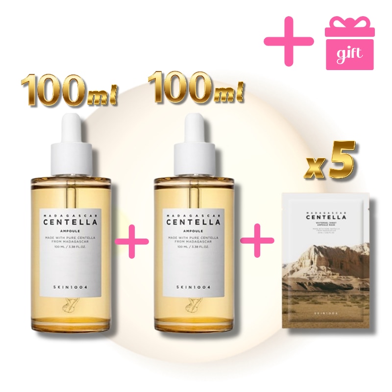 SALE【GIFT 付】【Nanas オススメ！】「1+1+パック」セット/センテラアンプル 100ml/センテラアンプル マダガスカル産 シカ100% 鎮静美容液