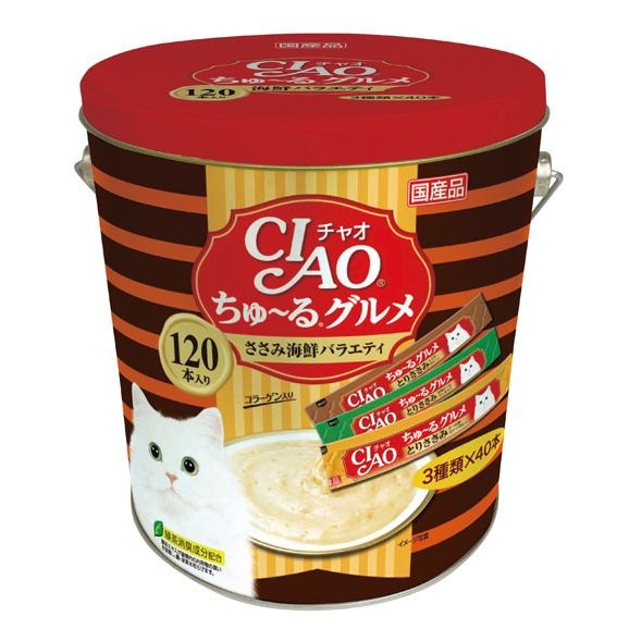 CIAO チャオ ちゅ～るグルメ とりささみ海鮮バラエティ 14g×120本 SC-213 猫用おやつ