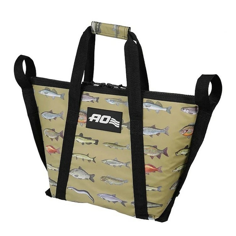 2フィート フィッシュキャリー 24L 魚用ソフトクーラー フィッシュプリント 幅61×高さ40×奥行22cm（24L） #AOMFB2FT
