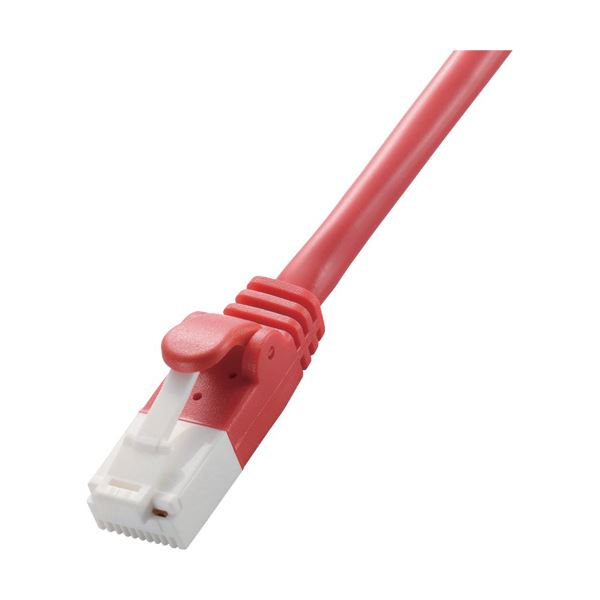 (まとめ) エレコム Cat6対応ツメ折れ防止LANケーブル レッド 10m LD-GPT/R10/RS 1本 (×10セット)