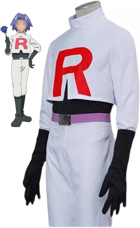 Rocket Team(ロケット団)James(コジロウ)コスプレ衣装お盆 舞台服 ハロウィン クリスマス 仮装