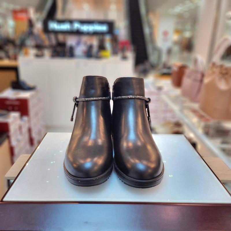女性の足が楽な3cmコンフォートドレス起毛ジッパーアンクルブーツ3fr604-D