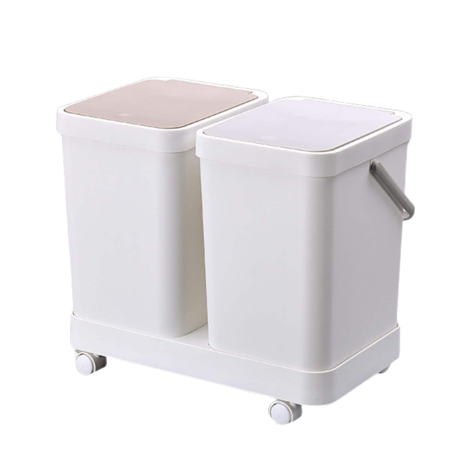 ゴミ箱 分別 ふた付き ダストボックス 分別ゴミ箱 スリム キャスター付き おしゃれ 3分別 密閉 防臭 キッチン 大容量 袋見えない 取り外し可能 縦型 ワゴン プラスチック 3連 ふた付き 垃圾桶