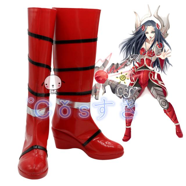 【全店任意2枚購入で100円OFF】リーグ・オブ・レジェンド LOL イレリア コスプレシューズ ブーツ 高品質 新品 Cosplay アニメ コスチューム