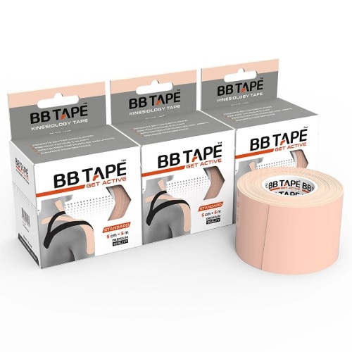 ビービースポーツテープ5cm x 5m x 3つの怪我予防疼痛管理運動快適な伸縮性
