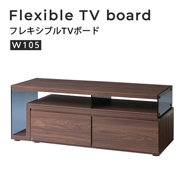TVボード TV台 幅105cm181cm 伸縮 テレビ台 レイアウト 向き スペース 調整 機能性 収納 引出し コンパクト コーナー L字